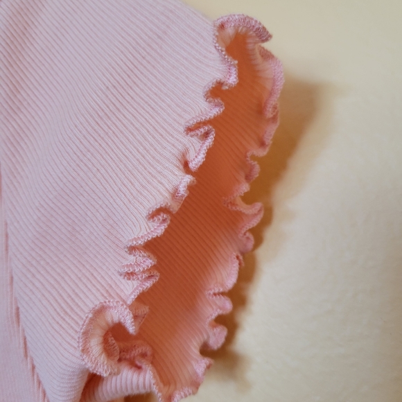 NWT Ribbed Lettuce Edge Crop T-Shirt TOPSHOP - Picture 11 of 13